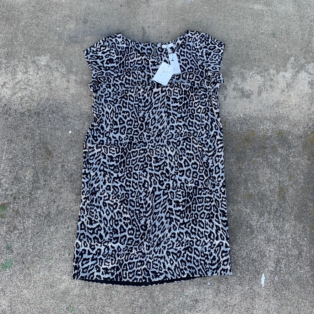 Joie Leopard Silk Dress, Size M NWT